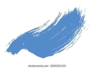 Abstract Brushstroke of Azure Blue Paint