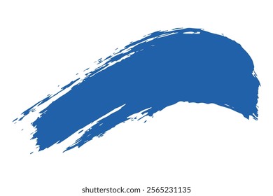 Abstract Brushstroke of Azure Blue Paint