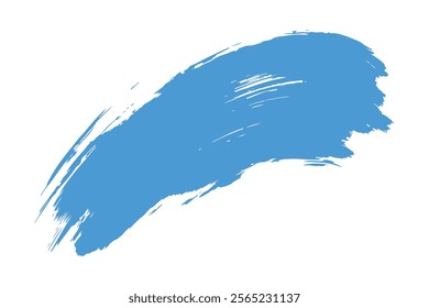 Abstract Brushstroke of Azure Blue Paint