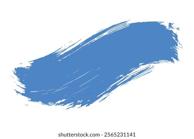 Abstract Brushstroke of Azure Blue Paint