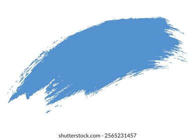 Abstract Brushstroke of Azure Blue Paint