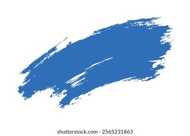 Abstract Brushstroke of Azure Blue Paint