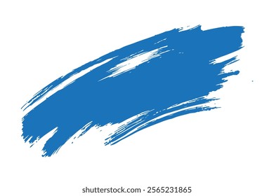 Abstract Brushstroke of Azure Blue Paint