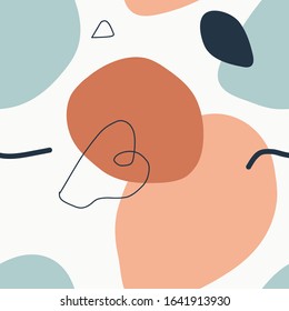Abstract brushstroke background, colorful pattern. Seamless pattern with brush strokes in fresh pastel colors. Vector illustration for card, print on clothes.