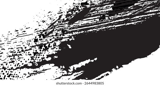 abstract brushstroke with black Ink splashes design
