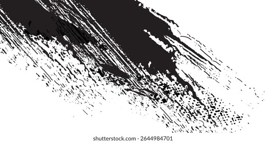abstract brushstroke with black Ink splashes design