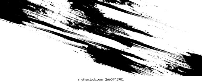 Abstract brushstroke black ink stroke texture.