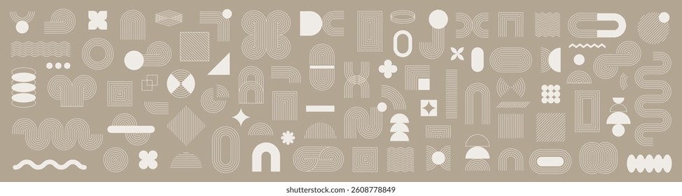 Abstract brutal shapes geometric. Memphis design, retro elements for web, vintage, advertisement, commercial banner, poster, leaflet, billboard, sale. Collection trendy halftone.	