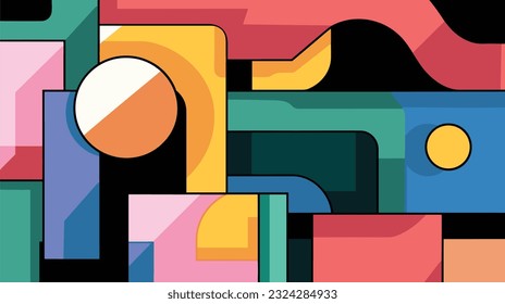 Abstract Brutalism: Exploring Color, Shapes, and Abstraction with Harmonies