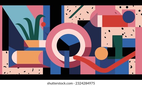 Abstract Brutalism: Exploring Color, Shapes, and Abstraction with Harmonies