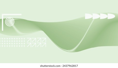 Abstract Brutalism Green Smooth Blend Gradient Background