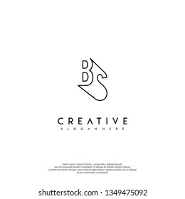 abstract BS logo letters modern lines design concept