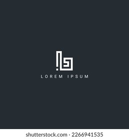 Abstract BS SB letter simple style logo design vector template.