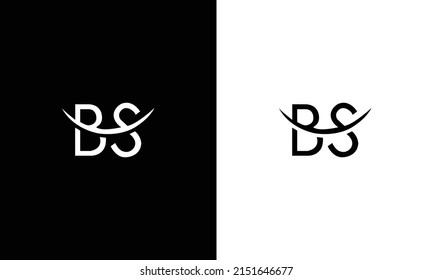 diseño de logotipo de vector BS abstracto