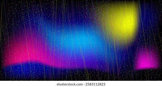 Abstract bubble background. Festive charm of colorful dots and lines in blurred effect. Vector illustration