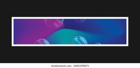 abstract bubble blur gradient horizontal banner poster