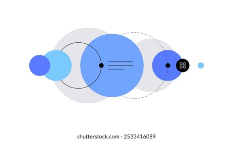 Abstract bubble chart. Big data. Flat illustration, infographic element. Vector file.