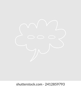 Abstract bubble chat vector element