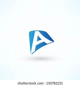 Abstract bubble icon based on the letter A