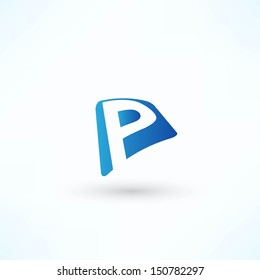 Abstract Bubble Icon Based On The Letter P