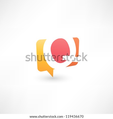 Abstract bubble icon  based on the letter Q
