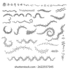 Linha de bolha abstrata definida. Ilustração vetorial.