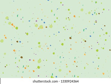 Abstract Bubble multicolors on green pastel color background. Vector EPS 10.