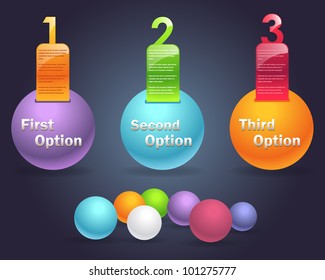 Abstract Bubble Numbered Banner Vector Background Design