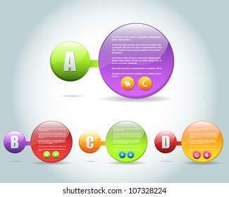 Abstract Bubble Numbered Banner Vector Background Design