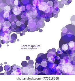 Abstract Bubble purple dots in the corner for background concept idea