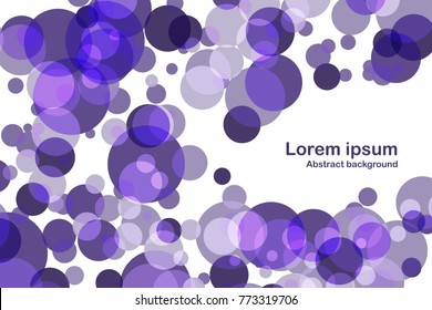 Abstract Bubble purple dots on white background for background design concept idea