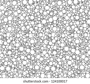 Abstract bubble seamless pattern. Vector background.