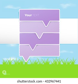 Abstract Bubble Speech List Composition Vector on White Board for Your Quote Design