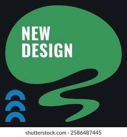 Abstract bubble title shape. Vector fluid element headline design. Modern playful wave form for background design. Graphic typography logo figure, bubble, blob, circle, splash, splodge