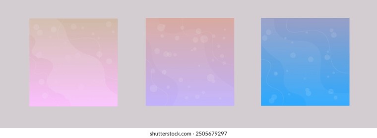 Abstract Bubble Underwater Bright Pink Orange Blue Wallpapers Set Background