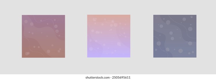 Abstract Bubble Underwater Light Gray Pink Purple Wallpapers Set Background Vector Design
