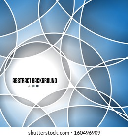 Abstract bubbled background design with white space for text