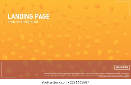 Abstract bubbles background with text line and orange color. For background, banner, or layout,  web sites, social media posts, covers, banners, labels. Dynamic shapes composition. Eps 10 vector