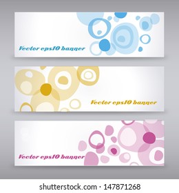 abstract bubbles banners