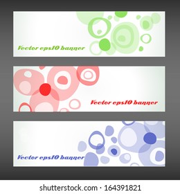 abstract bubbles banners