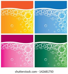 Abstract Bubbles colorful Background and water