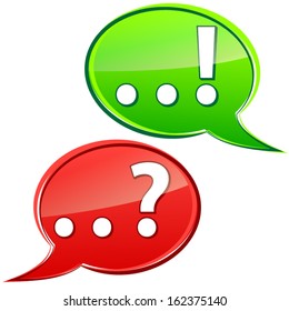 Abstract bubbles of discussion