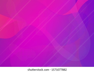 Abstract Bubbles and Dots. Modern Digital Pattern with Fluid Shapes. Creative Neon Pink, Blue, Violet Background. Minimal Cover Layout. Light Template for Cover, Poster, Banner, Greeting Card.