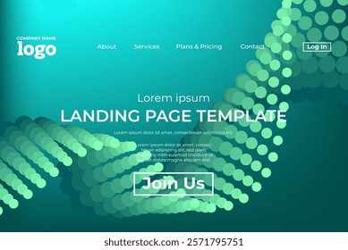 Abstract bubbles and flowing line digital technology, smooth particle wave, big data techno design concept background wallpaper, vector eps
