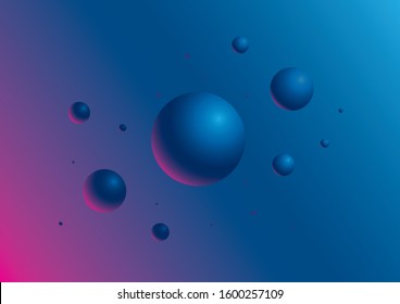 Abstract Bubbles Gradient Colorful Background