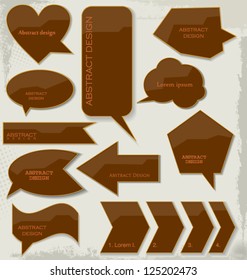 Abstract bubbles and labels vector design