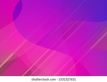 Abstract Bubbles in Memphis Style. Light Template for Cover, Poster, Banner, Greeting Card. Minimal Cover Layout. Modern Digital Pattern with Fluid Shapes. Creative Neon Pink, Blue, Violet Background.