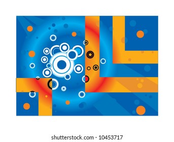 Abstract bubbles of oceanic water in vacuum void of space. Vector.