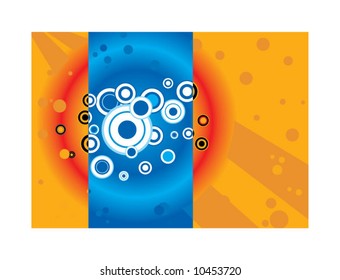 Abstract bubbles of oceanic water in vacuum void of space. Vector.