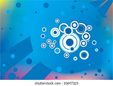 Abstract bubbles of oceanic water . Vector.